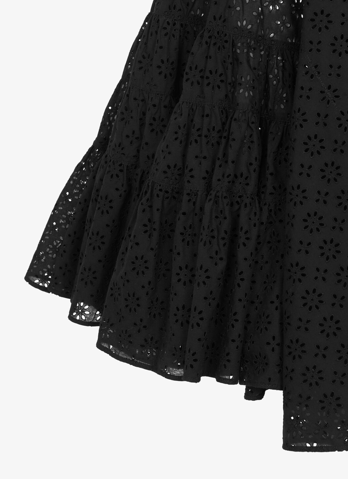 Edition 2008 Ruffle skirt in broderie anglaise ALAÏA BLACK EDITION 2008 RUFFLE SKIRT IN BRODERIE ANGLAISE